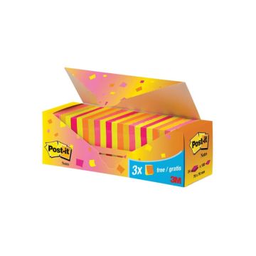 Foglietti colorati Post-it Notes neon assortiti neon conf. 21 blocchetti + 3 gratis da 100 ff - CP 654-NP24