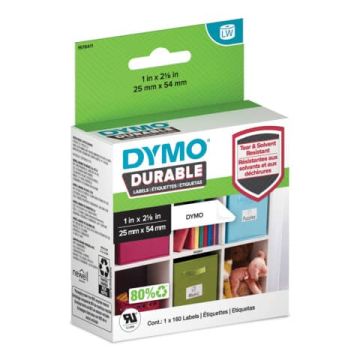 Rotolo da 160 etichette Dymo LaberWriter Durable spediz./badge 54x25 mm bianco 1976411