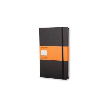 Taccuino a righe large 13x21 cm copertina rigida Moleskine nero QP060