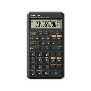 Calcolatrice scientifica Sharp EL-501T con 146 funzioni e ampio display 10+2 cifre bianca - EL501TBWH