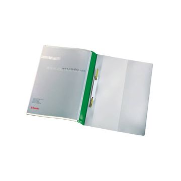 Cartelline ad aghi con clip Esselte Quotation File 23,8x31 cm pvc semirigido verde conf. da 25 - 28360