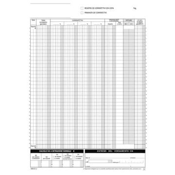 Blocco Registro Corrispettivi primanota dettaglianti Flex 29,7x21,5 cm 12x2 copie autoricalcanti - 1685120000