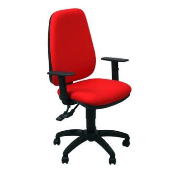 Sedia operativa girevole Unisit Teti TETE Eco Smart - rivestimento Eco rosso - con braccioli - TETE/ER