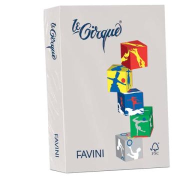 Carta colorata FAVINI LE CIRQUE per tutte le tecnologie di stampa 80 g/m² A4 grigio 109 500 fogli - A71U504
