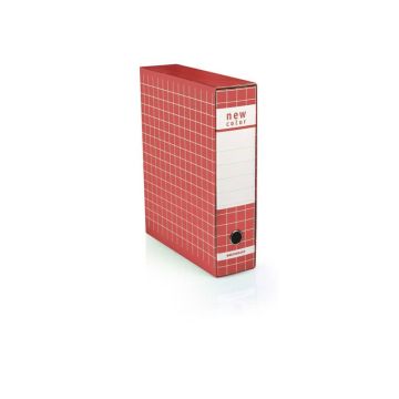 Registratore protocollo con custodia BREFIOCART New Color 35x28,5 cm dorso 8 cm rosso - 0201180.RO