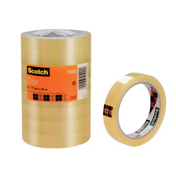 Nastro adesivo Scotch 508 19 mm x 66 m trasparente torre da 8 rotoli - 508-1966