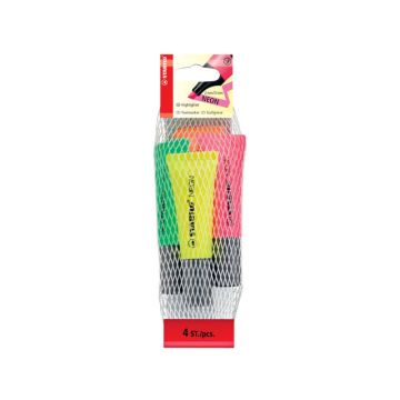 Evidenziatori Stabilo Neon assortiti retina da 4 - 72/4-1