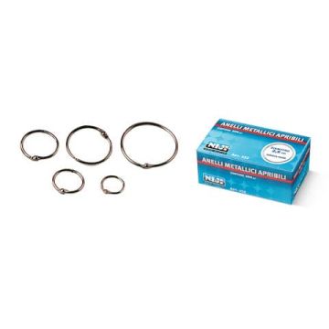 Anelli metallici Niji 3,5 cm Conf. 100 pezzi - 453
