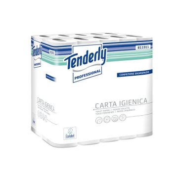 Carta igienica Tenderly salvaspazio 2 veli 30 rotoli da 160 strappi - 811911U