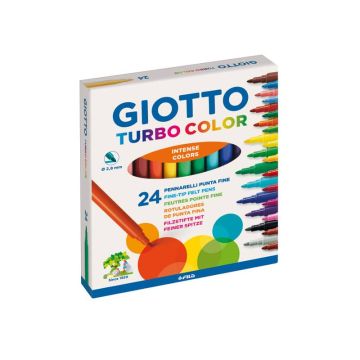 Pennarelli GIOTTO Turbo Color punta fine 2,8 mm assortiti astuccio da 24 - 417000