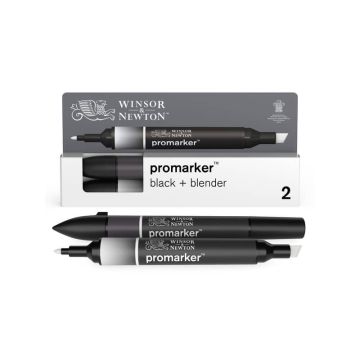 Set pennarello Promarker nero + pennarello blender Winsor&Newton 0290148