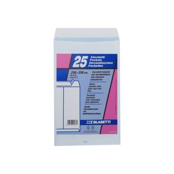BLASETTI 25 BUSTE A SACCO BIANCO 230X330MM 80GR C/STRIP SELF