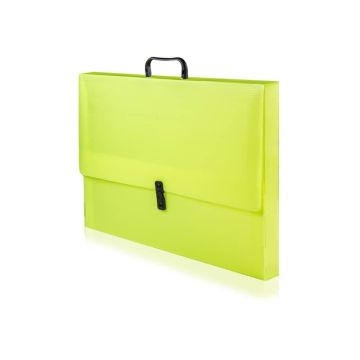 Cartella portaprogetti con maniglia BREFIOCART POLIONDA 27x38 cm dorso 5 cm colore fluo - 020M4003.FLUP
