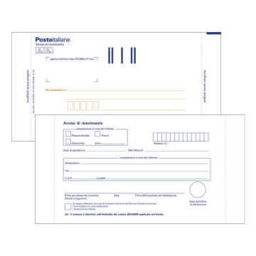 Cartoline postali bianche A.R. O.C.L. - posta prioritaria conf. da 100 0166N
