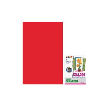 Carta velina 50x76 cm - busta 24 fogli - 20 g/m² Deco rosso 05313