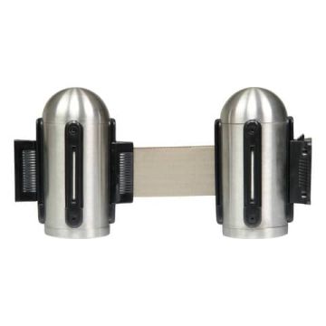 Attacco murale con nasto retrattile 2,1 m- 14,3x7,5x7,5 cm Securit grigio RS-RTWM-RVS-GY