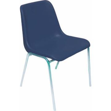 Sedia visitatore Unisit Esse ESC 4 gambe acciaio cromato - schienale fisso blu Conf. 5 pezzi - ESC/5/BL