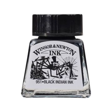 Inchiostro da disegno Winsor&Newton nero - 14 ml - 1005030