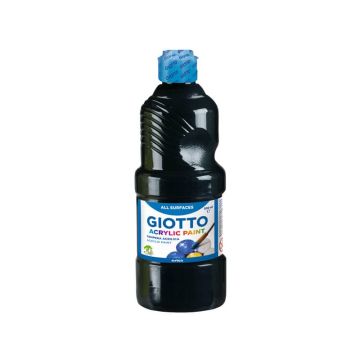 Tempera a base acrilica GIOTTO Acrylic Paint flacone 500 ml nero 53372400