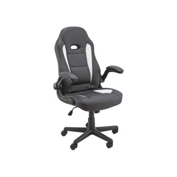 Poltrona direzionale Unisit CH3 Eco smart in PU con braccioli nero/bianco CH3/KN