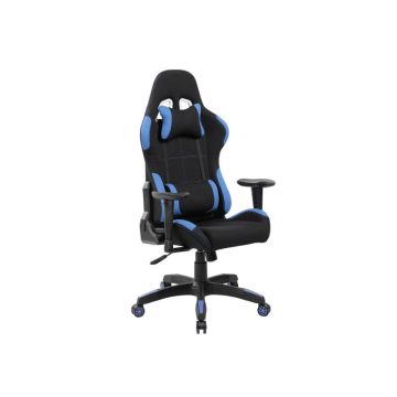 Poltrona gaming per adulti Serena Group Indianapolis L72 x P57,5 x H124-134 cm - nero-azzurro - GA7001B