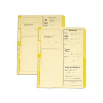 Cartelline a 2 lembi 4Pro A4 in carta di cellulosa 225 g/m² dorso 2 cm giallo conf. da 50 pezzi - 4175 02