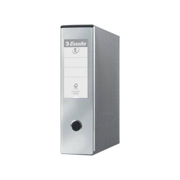 Registratore con custodia Esselte G53 EUROFILE commerciale D8 cartone rivestito PP grigio metallizz.-390753970