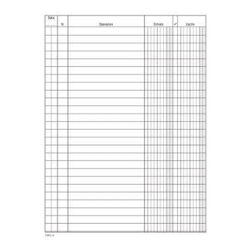 Registro entrate-uscite Data Ufficio 100 pagine - 24x17 cm DU133110000