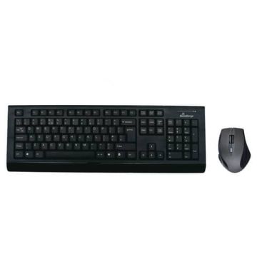 Set tastiera e mouse wireless QUERTY Media Range nero MROS104-UK    