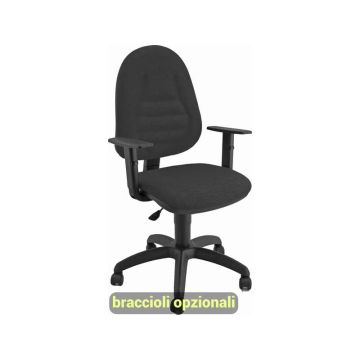Sedia operativa girevole Unisit Metis MTPRO Eco Smart - rivestimento Eco nero - MTPRO/EN