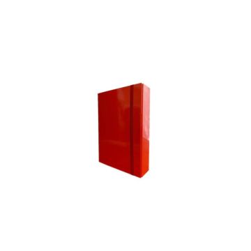 Portaprogetti in cartone con elastico piatto Euro-Cart Iris dorso 8 cm rosso - formato A4 - CPRIO08ELPRO IRIS