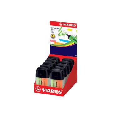 Evidenziatori Stabilo Boss Original Bicchiere  2-5 mm assortiti Contenitore in plastica da 4 - 7004-3
