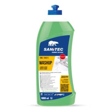 Detergente piatti a mano Limone Verde Sanitec 1000 ml 1242-S (cfz 6)
