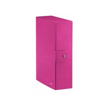 Scatola portaprogetti Leitz WOW in cartone - dorso 10 cm - formato 25x35 cm fucsia metallizzato - 39680023