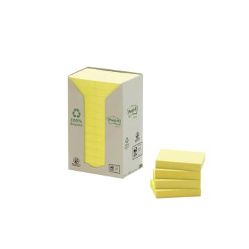 Foglietti Post-it Notes Giallo in carta riciclata conf. torre da 24 blocchetti da 100 ff - 653-1T