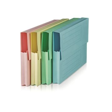 Cartella a soffietto BREFIOCART Canguro in cellulosa 25x32 cm azzurro conf. da 50 pezzi - 0205507.AZ