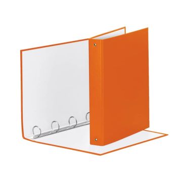 Raccoglitore Esselte MEETING a 4 anelli tondi 30mm cartone rivestito in PP arancione 22x30cm dorso 4cm - 395792200