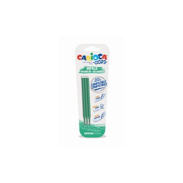 Refill penne cancellabili Carioca OOPS 0,7 mm in blister da 3 pz verde 43041/04