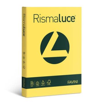 Carta colorata Favini Rismaluce colori forti 140 g/m² A3 giallo sole - Risma da 200 fogli - A65B213