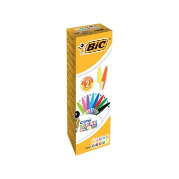 Penne a sfera con cappuccio BIC Cristal Large Multicolour 1,6 mm assortiti conf. 20 pezzi - 926381