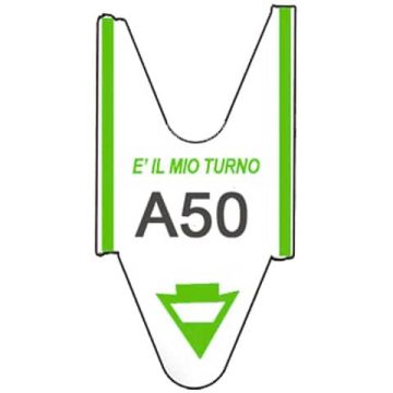 Rotolo tagliandi per eliminacode Printex 2000 tagliandi f.to lettera + 2 cifre verde Conf. 5 pezzi - TR/ROLL/VER