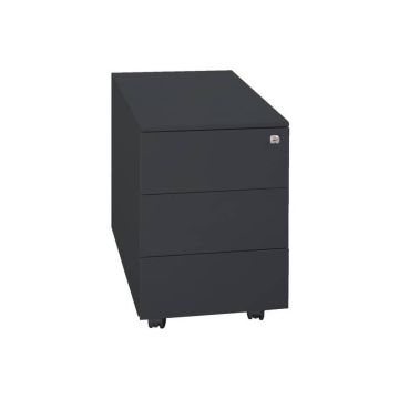 Cassettiera KUBO 3 cassetti su ruote 40x59x55 cm nero 3903 N
