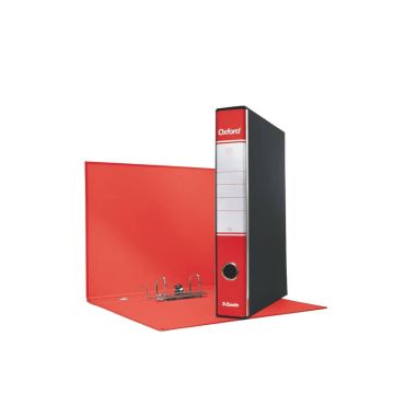 Registratore con custodia Esselte G82 Oxford commerciale 29,5x32 cm - dorso 5 cm rosso - 390782160