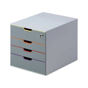 Cassettiera DURABLE VARICOLOR SAFE 4 cassetti 32x38,5x32 cm pofili assortiti 760627