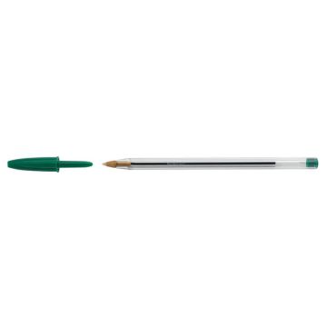 Penna a sfera BIC Cristal M 1 mm verde Conf. 50 pezzi - 8373629