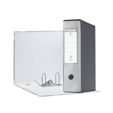 Registratore con custodia Esselte G55 Eurofile protocollo 29,5x35 cm - dorso 8 cm grigio metallizzato - 390755970