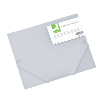 Cartellina a 3 lembi Q-Connect A4 ppl dorso 3 cm trasparente KF02315