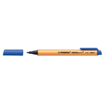 Penna con punta in fibra Stabilo GREENpoint 0,8 mm blu 6088/41