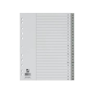 Divisori alfabetici Q-Connect A-Z 24,5x29,7 cm grigio 24 pagine KF01843
