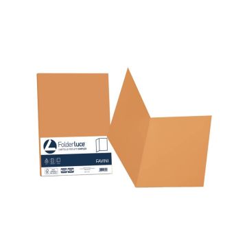Cartellina semplice FAVINI FOLDER S cartoncino Simplex Luce&Acqua 200 g/m² 25x34cm arancio 56 conf.50 - A50E664